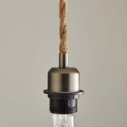 Fentress Twisted Jute Pendant Flex Ceiling Light Cable - thumbnail 2