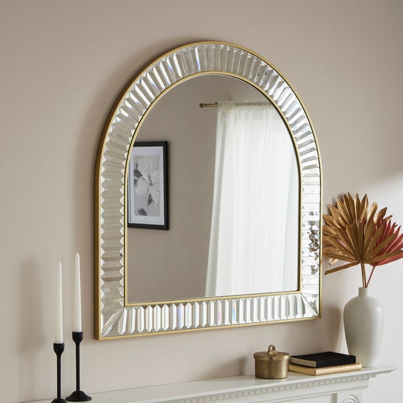 Audra Arched Bevelled Overmantel Wall Mirror - image 1