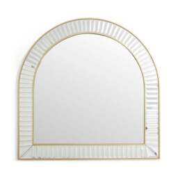 Audra Arched Bevelled Overmantel Wall Mirror - thumbnail 3