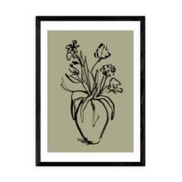 East End Prints Mono Botanical 9 Print - thumbnail 2