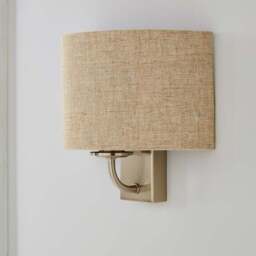 Preston Ivory Linen Shaded Wall Light - thumbnail 2
