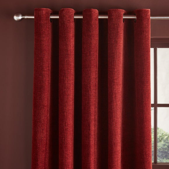 Luxe Textured Chenille Eyelet Curtains - image 1