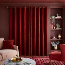 Luxe Textured Chenille Eyelet Curtains - thumbnail 4