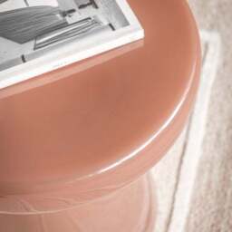 Cedar & Sage Ambrose Side Table, Coral & Glass - thumbnail 3