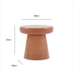 Cedar & Sage Ambrose Side Table, Coral & Glass - thumbnail 6