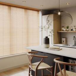 Made To Measure 63mm Slats Oak Effect Venetian Blind - thumbnail 3