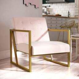 Cosmo Living Velvet Lexington Chair - thumbnail 1