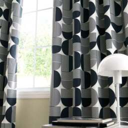 Bromley Modern Geo Eyelet Curtains - thumbnail 4