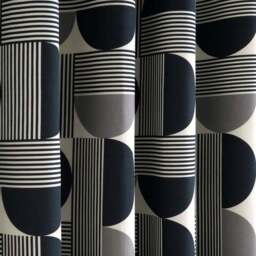 Bromley Modern Geo Eyelet Curtains - thumbnail 3