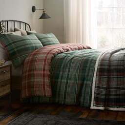 Dreams & Drapes Bennet Check 100% Cotton Duvet Cover & Pillowcase Set - thumbnail 6