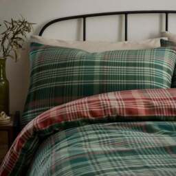 Dreams & Drapes Bennet Check 100% Cotton Duvet Cover & Pillowcase Set - thumbnail 2