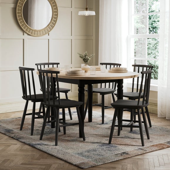 Pip 4-6 Seater Round to Oval Extendable Dining Table - image 1