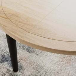 Pip 4-6 Seater Round to Oval Extendable Dining Table - thumbnail 2