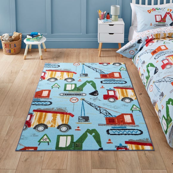 Catherine Lansfield Kids Construction Rug - image 1