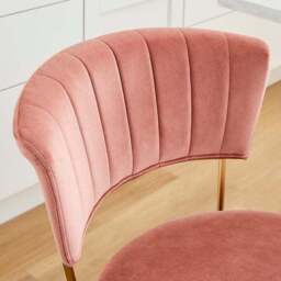 Kendall Bar Stool, Velvet - thumbnail 3