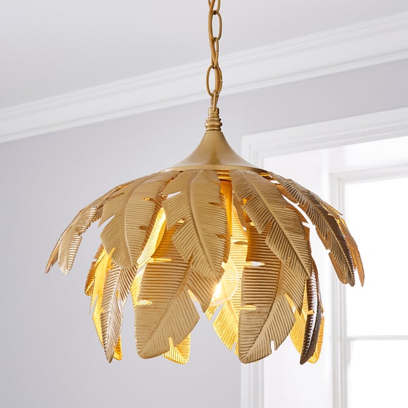 Farrah Gold Palm Leaf Pendant Light - image 1