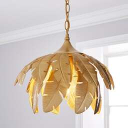 Farrah Gold Palm Leaf Pendant Light - thumbnail 1