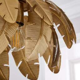 Farrah Gold Palm Leaf Pendant Light - thumbnail 3