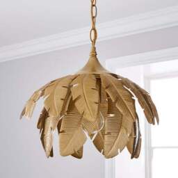 Farrah Gold Palm Leaf Pendant Light - thumbnail 2