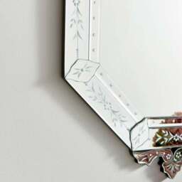 Glass Venetian Swept Octagon Wall Mirror - thumbnail 2