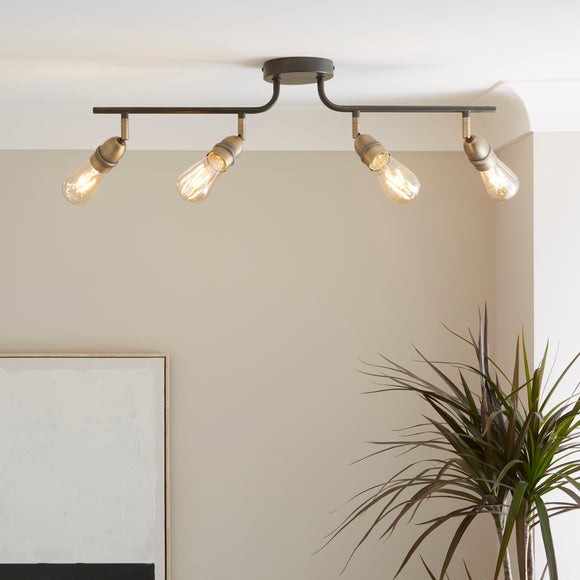 Marsden Industrial 4 Light Semi Flush Spotlight Bar - image 1