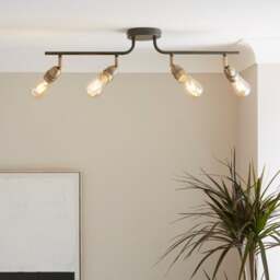 Marsden Industrial 4 Light Semi Flush Spotlight Bar - thumbnail 1