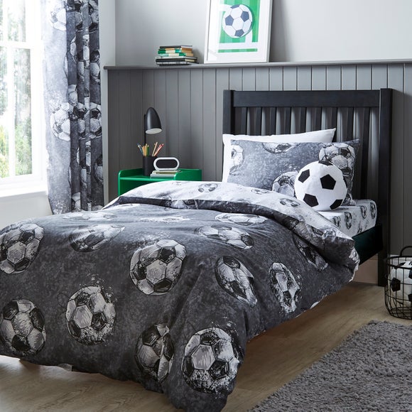 Sketched Football Polycotton Duvet Cover & Pillowcase Set - image 1