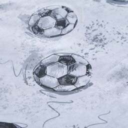 Sketched Football Polycotton Duvet Cover & Pillowcase Set - thumbnail 6