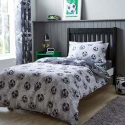 Sketched Football Polycotton Duvet Cover & Pillowcase Set - thumbnail 3