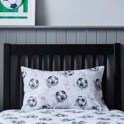 Sketched Football Polycotton Duvet Cover & Pillowcase Set - thumbnail 4