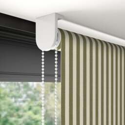 Linford Stripe Fire Retardant Blackout Made to Measure Roller Blind - thumbnail 1