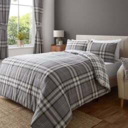 Catherine Lansfield Kelso Check Duvet Cover & Pillowcase Set - thumbnail 2