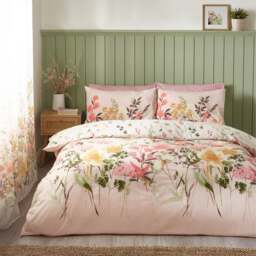 Catherine Lansfield Countryside Floral Reversible Duvet Cover & Pillowcase Set - thumbnail 1