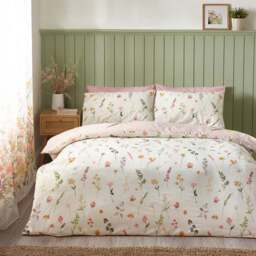 Catherine Lansfield Countryside Floral Reversible Duvet Cover & Pillowcase Set - thumbnail 3
