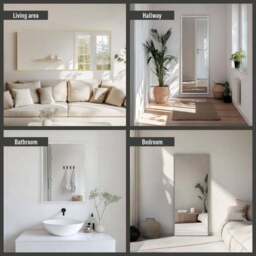 Nielsen Star Brushed Rectangle Full Length Wall Mirror - thumbnail 6