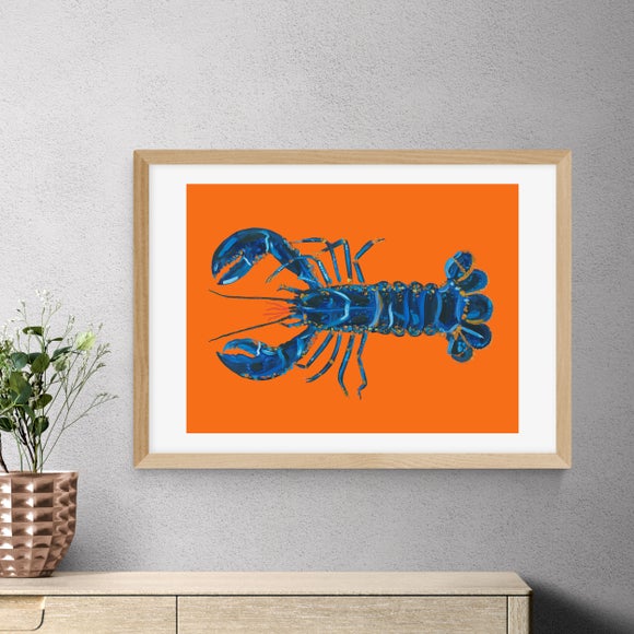 East End Prints Lobster on Orange by Alice Straker - image 1