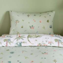 Catherine Lansfield SleepySaurus Brushed Cotton Duvet Cover & Pillowcase Set - thumbnail 4