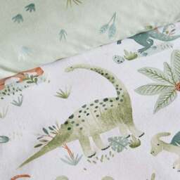 Catherine Lansfield SleepySaurus Brushed Cotton Duvet Cover & Pillowcase Set - thumbnail 5
