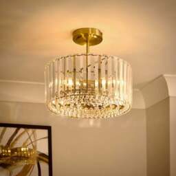 Crus 3 Light Semi Flush Ceiling Light - thumbnail 2