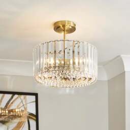 Crus 3 Light Semi Flush Ceiling Light