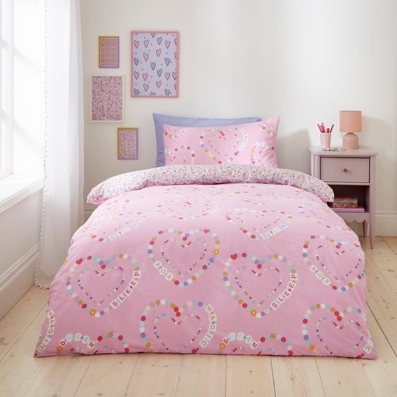 Friendship Hearts Duvet Cover and Pillowcase Set - image 1