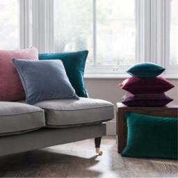 Clara Cotton Velvet Square Cushion - thumbnail 5