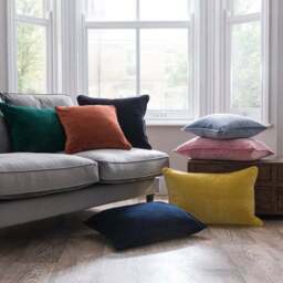Clara Cotton Velvet Square Cushion - thumbnail 4