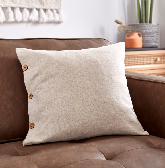 Cotton Linen Square Cushion Cover - image 1