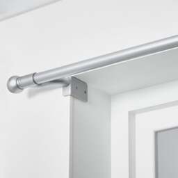 No Drills Extendable Metal Eyelet Curtain Pole - thumbnail 1