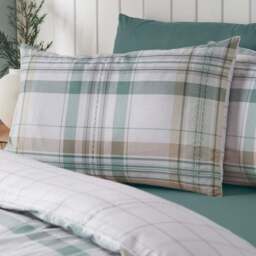 Catherine Lansfield Cartmel Check Polycotton Duvet Cover & Pillowcase Set - thumbnail 2