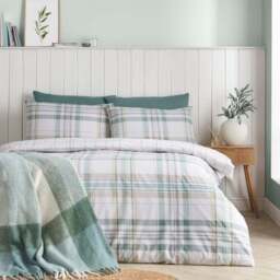 Catherine Lansfield Cartmel Check Polycotton Duvet Cover & Pillowcase Set - thumbnail 5