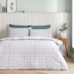 Catherine Lansfield Cartmel Check Polycotton Duvet Cover & Pillowcase Set - thumbnail 3