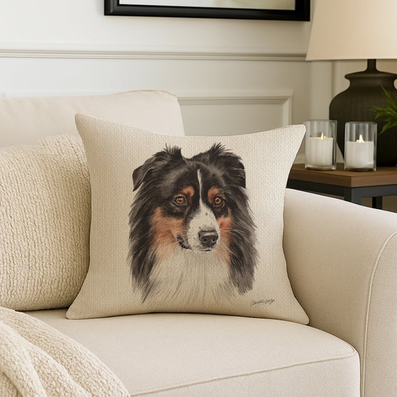 Christine Varley Aussie Shepard Square Cushion - image 1