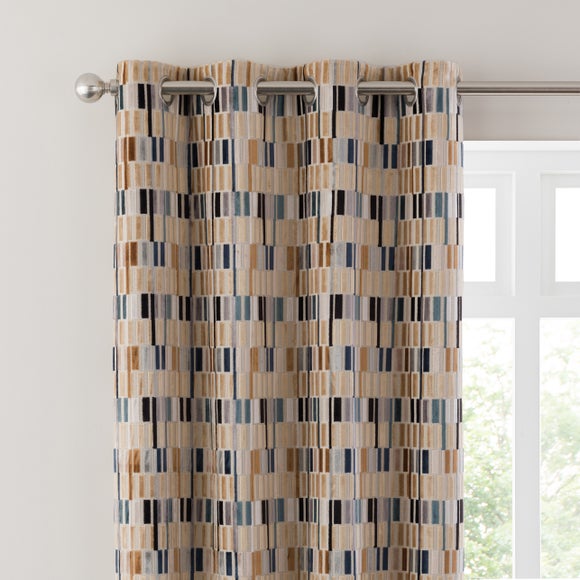 Pelosa Cut Velvet Eyelet Curtains - image 1